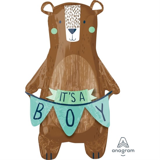 Фигура Медведь / Мишка "It's a boy" 50*86 см с гелием 3850902 - фото 5086