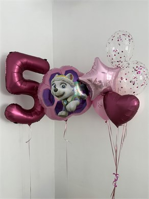 Набор Щенячий патруль Скай и Эверест с цифрой 5 03634