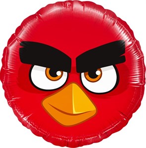 Круг 45 см Энгри Бердс / Angry Birds красный с гелием 740110