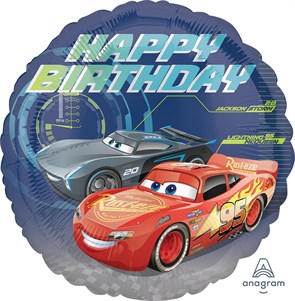 Круг 45 см Тачки Happy birthday! с гелием 1202-2555