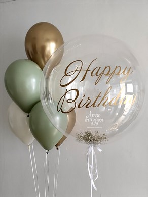 Набор Happy Birthday! (баблс гипсофилой и 7 шаров) 03482