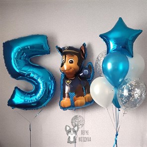 Набор Щенячий патруль Чейз с синей цифрой 5 03631