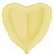 Сердце 45 см желтое матовое / Matte Yellow с гелием (G 18 /Грабо) 1204-0885 - фото 10322
