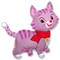 Фигура Кошка (котенок) розовый 91*94 см с гелием 901653F - фото 10545