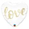 Сердце 45 см Love глиттер золото с гелием 1202-2689 - фото 11777