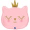 Фигура Голова кошки в короне (Котенок принцесса) розовая 49*52 см c гелием 72071g, 1207-4329 - фото 11975