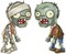 Фигура Зомби (Plants vs Zombies) двусторонняя 91 см с гелием 23749 - фото 8827